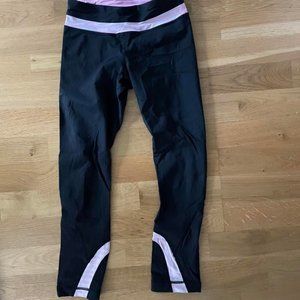 Lululemon Leggings with Pink Stripe Pattern